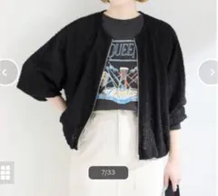 ベーセーストックB.C STOCK/フェザーシフォンブルゾン/黒美品のサムネイル