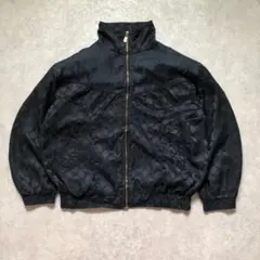 90s ヴィンテージ シルク モノグラム柄 ブルゾンジャケット フルジップ