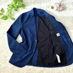 ZARA テーラードジャケット　ブレザー　ネイビー　グレンチェック