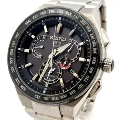 【稼働 箱 保証書付き】SEIKO アストロン ブラック文字盤 チタン 腕時計