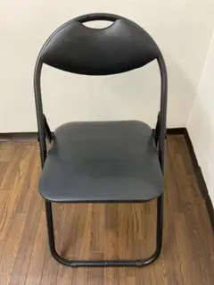 【中古｜良品】パイプチェア（折りたたみ椅子）　ブラック（黒）③