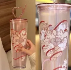 スターバックス スタバ 2025 バレンタイン コールドカップ タンブラー 猫