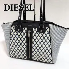 【希少】 ディーゼル トートバッグ デニム キルティング ヴィンテージ ロゴ金具