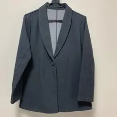 グレー レディースジャケット 1つボタン　Lサイズ