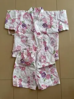 キッズ　女の子　甚平浴衣セット90cm