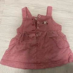 familiar 赤 ストライプ ワンピース 70