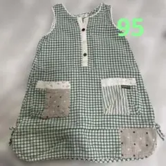 KPノースリーブ ワンピース チェック柄 95cmのサムネイル