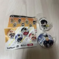 ハイキュー!! 缶バッジ めじるしチャーム2個セット　影山　黒尾