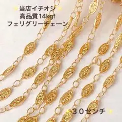 大人気 メルカリ初 高品質 14kgf フィリグリーチェーン 30cm - メルカリ