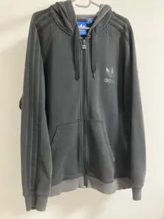 adidas グレー フルジップパーカー XL
