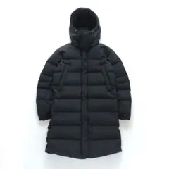 美品 ノースフェイス ゴアウインドストッパー ロング ダウン ブラック【Ｍ】