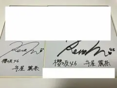櫻坂46 守屋麗奈 直筆 サイン 色紙