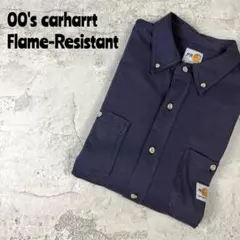 00's carharrt カーハート FRシリーズ　ロゴ刺繍　ワークシャツ