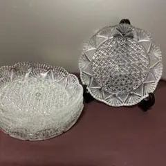 HOYA クリスタルガラス　① お皿5枚セット