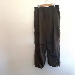 m*9様 GUスーパーワイド ミリタリーカーゴパンツ ブラウン / 裾ドローコー