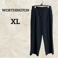 WORTHINGTON ブラック ワイドパンツ オフィス【XL】