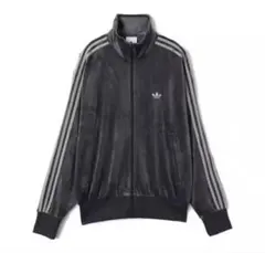 adidas ファイヤーバード トラックトップ ベロア　ダークグレー