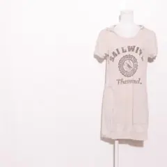y2k TAKEO KIKUCHI 平成 パーカーワンピ 半袖 2（F71）のサムネイル