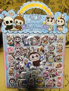 新品★ラブブLABUBUぷくぷくシール★2枚セット