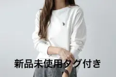 U.S. POLO ASSN. 別注 ロゴ刺繍 Tシャツ ロンT ホワイト