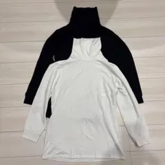 ユニクロ　極暖ヒートテックコットンタートルネックT/9分袖　Lサイズ　2色セット