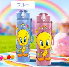 プラスチックウォーターボトル　水筒 　750ml　ストロー付き　ブルー 未使用のサムネイル