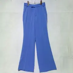 ローリーズファーム センタープレス フレアパンツ ブルー （M） 春夏爽やか