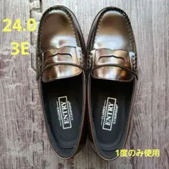 ENTRY ダークブラウン コインローファー　24cm 3Eのサムネイル