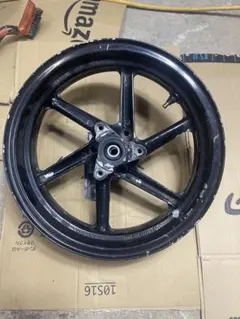 送料無料！NSR50 後期型リアホイール 黒 自家塗装品 色ムラ、傷あり。 送料無料！NSR50 後期型リアホイール 黒 自家塗装品 色ムラ、傷あり