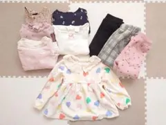 子供服　女の子　長袖　ロンT　ズボン　秋冬　まとめ売り　バースデイ　西松屋