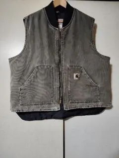 一点物】Carhartt ダックベスト リアルペンキ ビンテージ 山田蓮