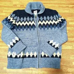 GAP キッズ ノルディック柄 カーディガンS