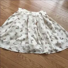 アース☆スカート☆花柄☆白☆かわいい