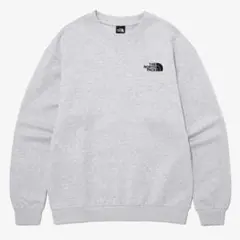 ザノースフェイス　韓国　セミルーズフィット　スウェット　ライトグレー　男女兼用