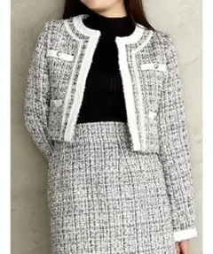 ツイードノーカラージャケット