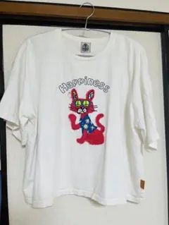 チャイハネ　エスニック　grn POP FIRE 猫 刺繍 Tシャツのサムネイル