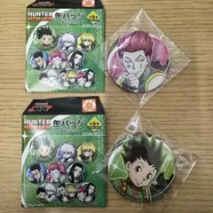 HUNTER × HUNTER 背中合わせ 缶バッジ ゴン＆ヒソカ 2点セット