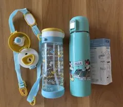 【美品】子ども用水筒 2本セット リッチェル＆スケーター ミッキー ミニーのサムネイル