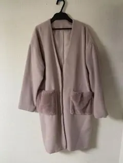 ロングコート ピンク