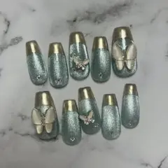 【no.14】ジェルネイル ネイルチップ マグネットネイル フレンチネイル