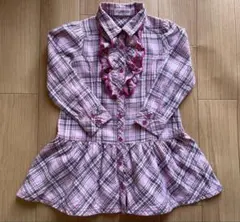 メゾピアノ チェックシャツ 120cm