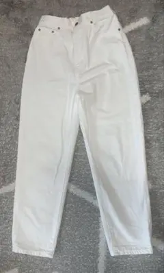 北欧暮らしの道具展　テーパードデニム / ホワイト / Mサイズ　ゴム有り