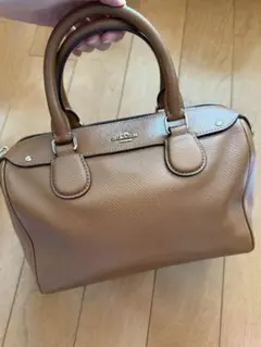 コーチ　ブラウン レザー ハンドバッグ　ショルダーバッグ