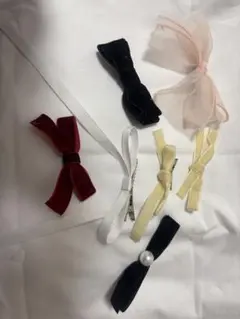 リボンヘアピンセット 7点セット