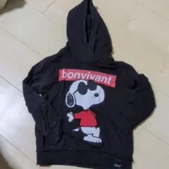 スヌーピー パーカー 110cm 黒