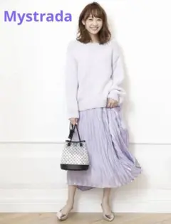 Mystrada プリーツスカート　パープル