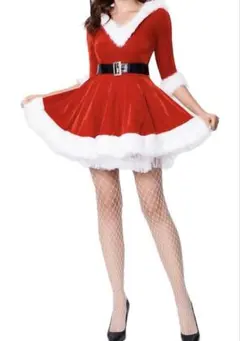 【試着のみ美品】サンタコス ワンピース Mサイズ クリスマス コスプレ レディー
