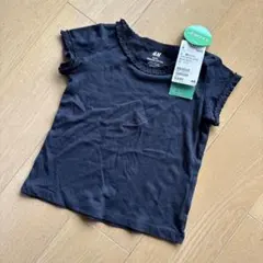 【新品未使用】H&M キッズ ネイビー フリル Tシャツ 90cmのサムネイル