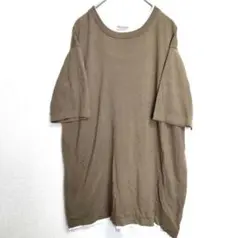 【BEAUTY＆YOUTH】Tシャツ(Ｌ)半袖カットソー カーキ メンズ