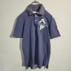 アバクロンビーアンドフィッチ 半袖 鹿の子ポロシャツ ダメージ加工 メンズS